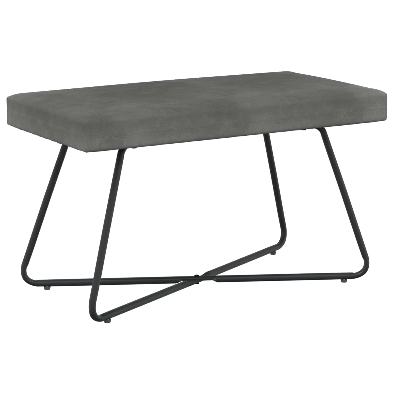 klupa Tamnosiva 80 x 40 x 45 cm Baršun