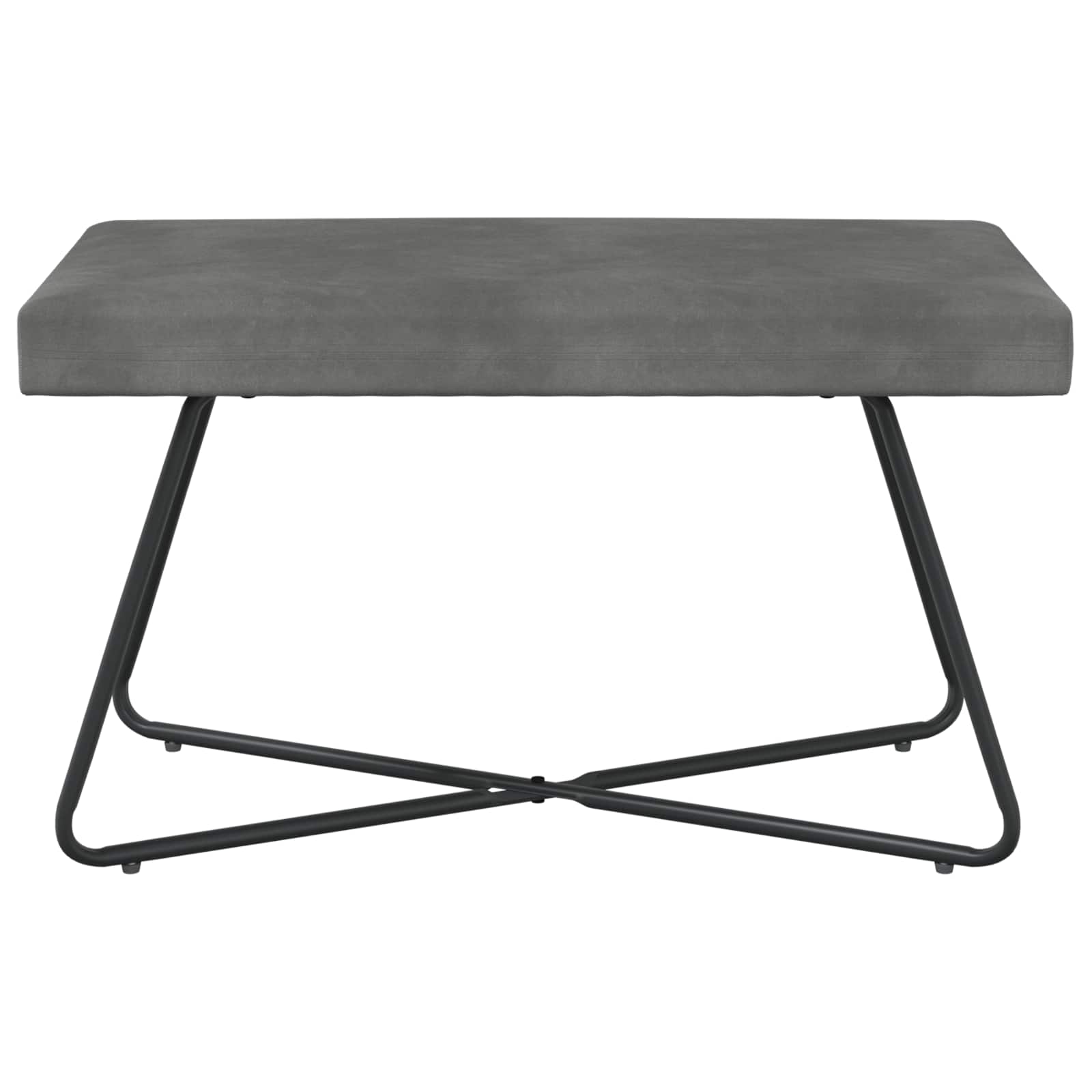 klupa Tamnosiva 80 x 40 x 45 cm Baršun
