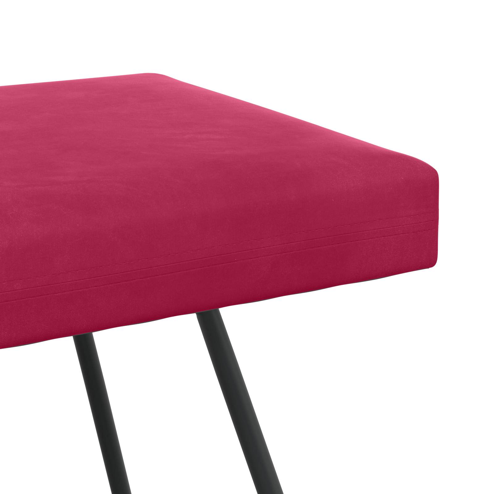 klupa Vinska crvena 80 x 40 x 45 cm Baršun