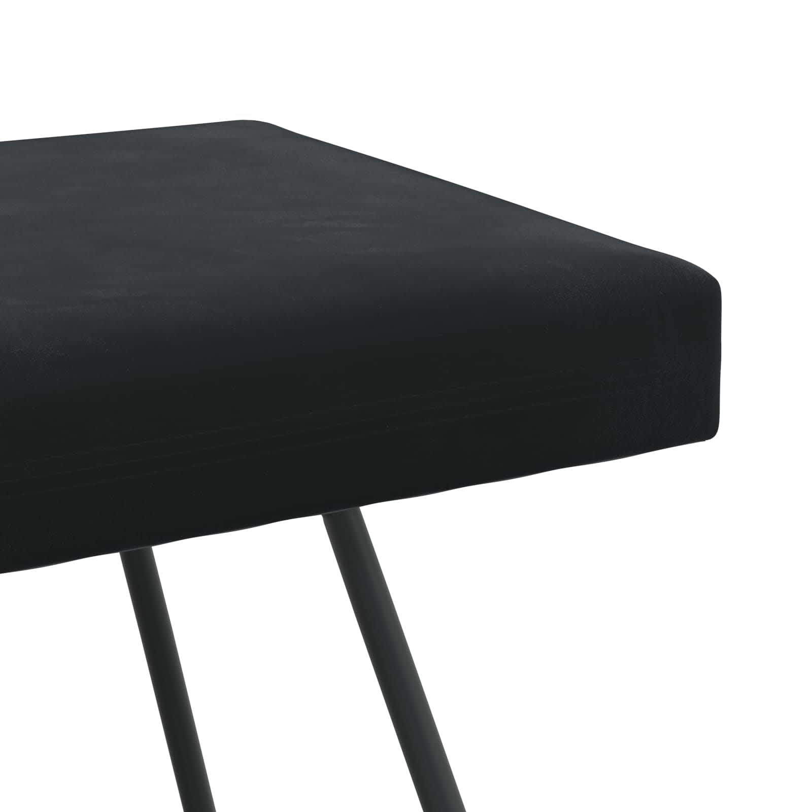 klupa Crna 80 x 40 x 45 cm Baršun