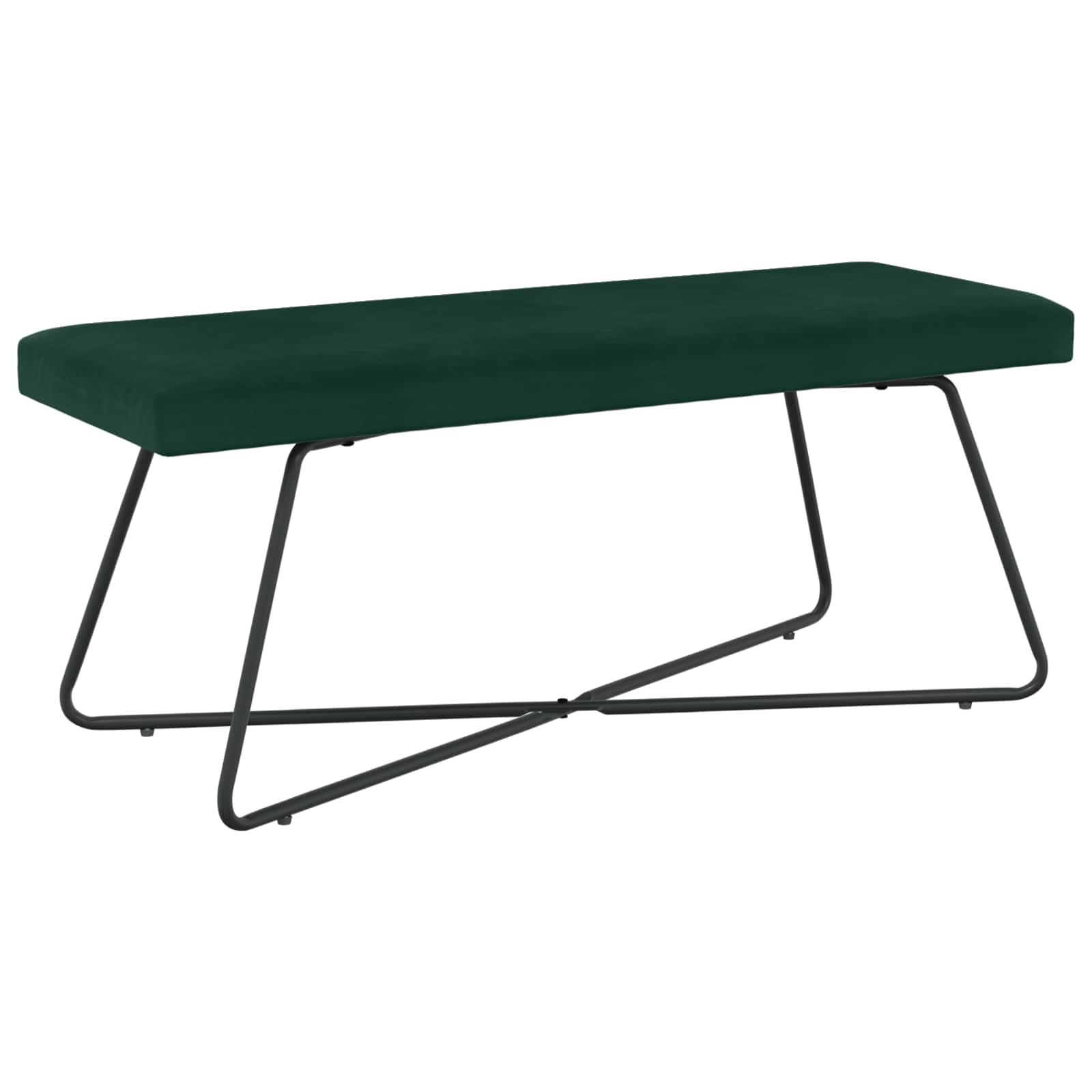 klupa Tamnozelena 110 x 40 x 45 cm Baršun
