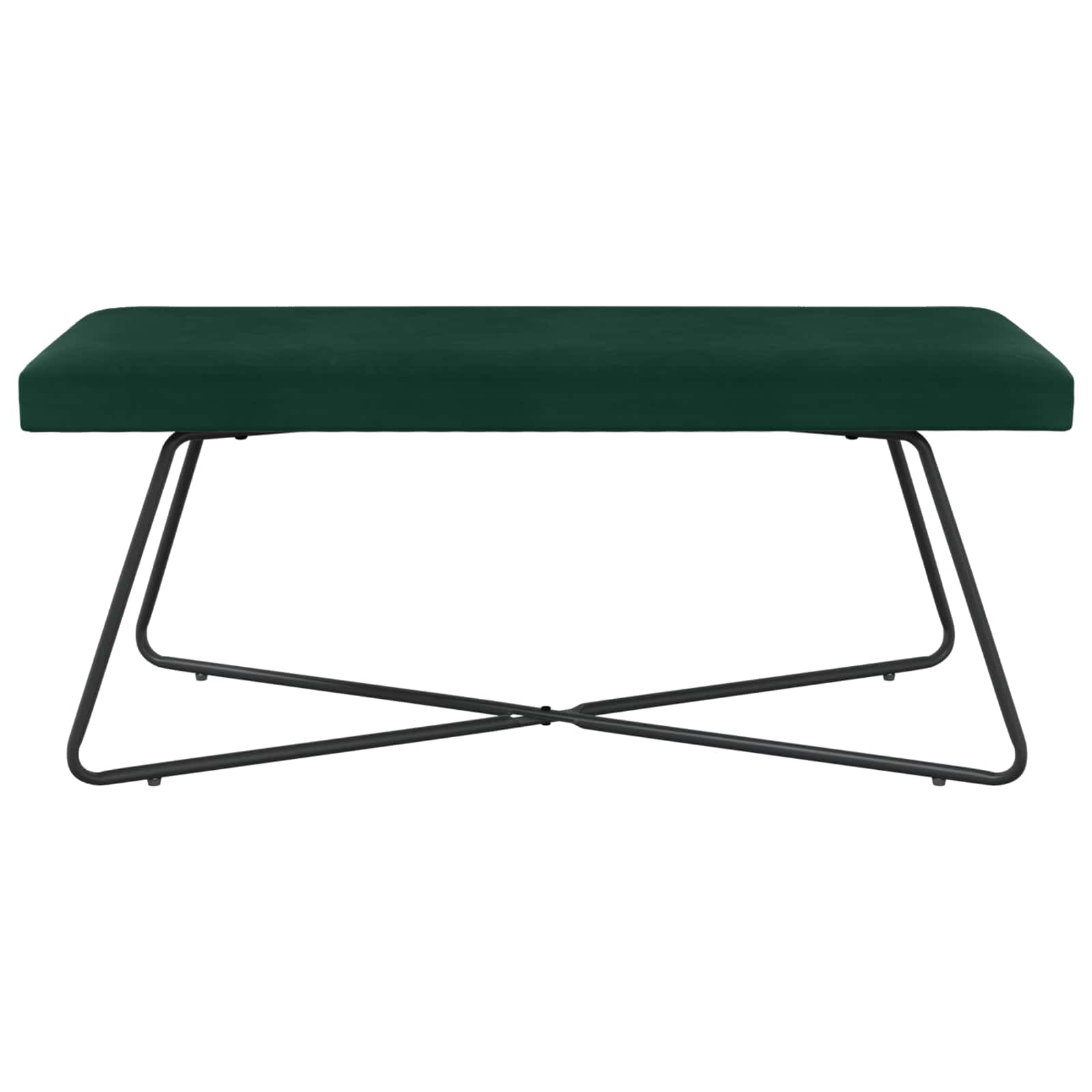 klupa Tamnozelena 110 x 40 x 45 cm Baršun
