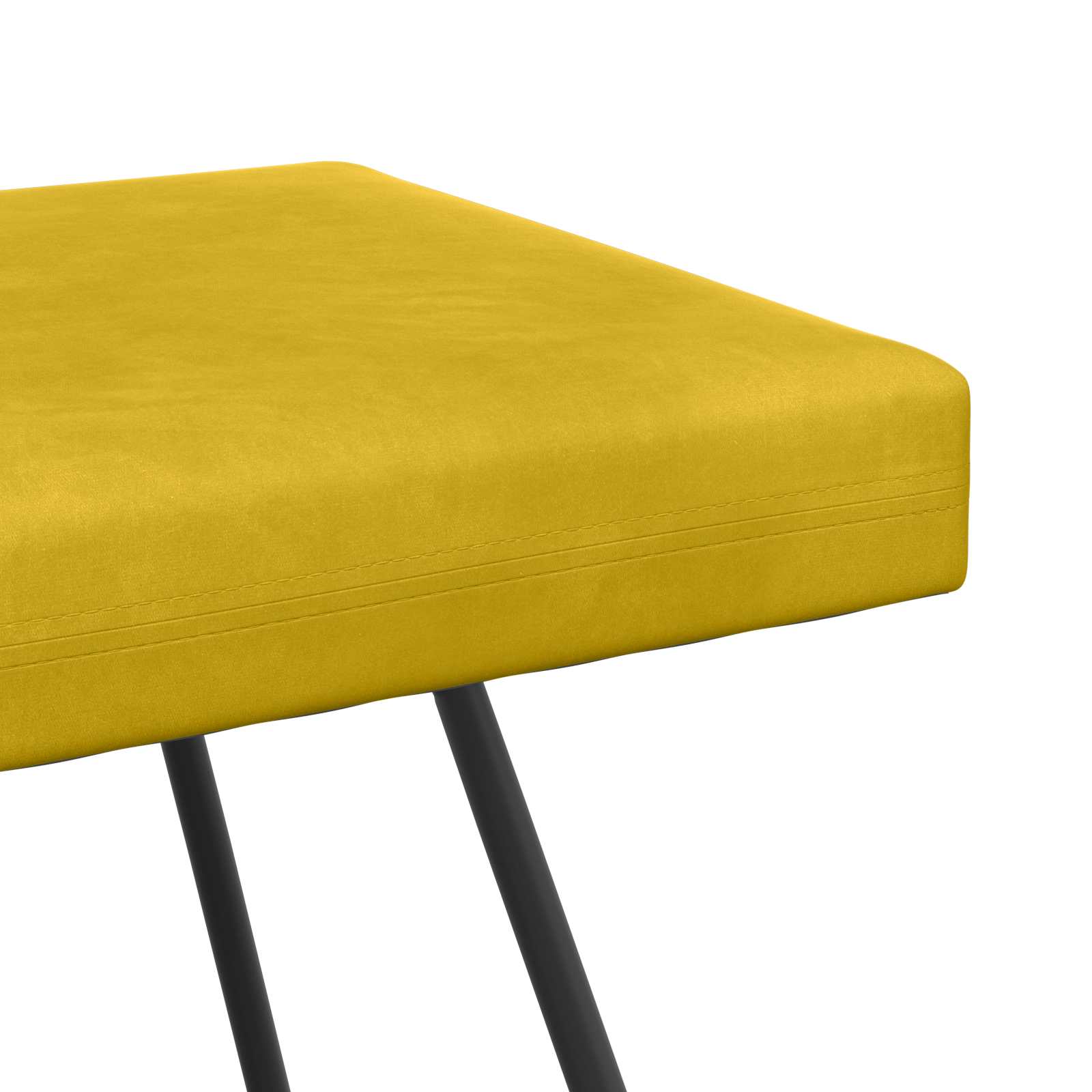 klupa Žuta 110 x 40 x 45 cm Baršun
