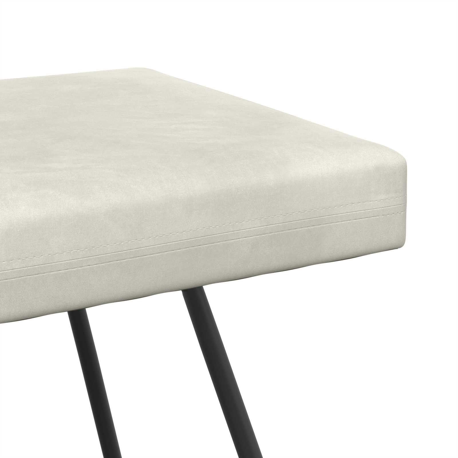 klupa Krem 110 x 40 x 45 cm Baršun