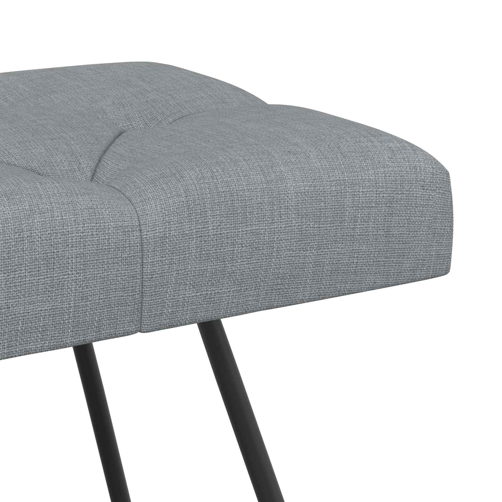 Klupa s gumbastim tkanjem Svjetlosiva 80 x 40 x 46 cm Tkanina