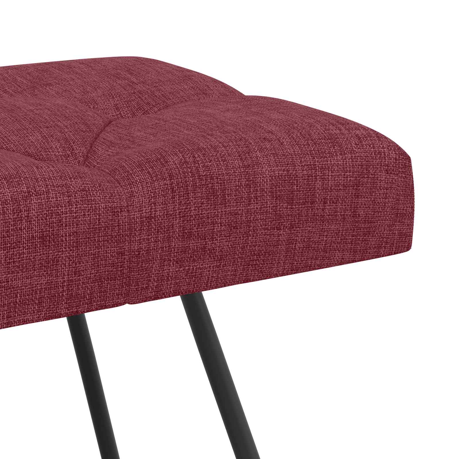 Klupa s gumbastim tkanjem Vinska crvena 80 x 40 x 46 cm Tkanina