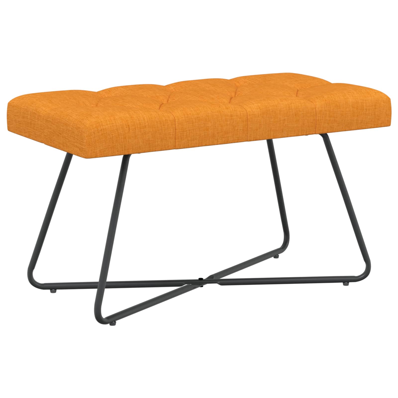 Klupa s gumbastim tkanjem Tamno žuta 80 x 40 x 46 cm Tkanina
