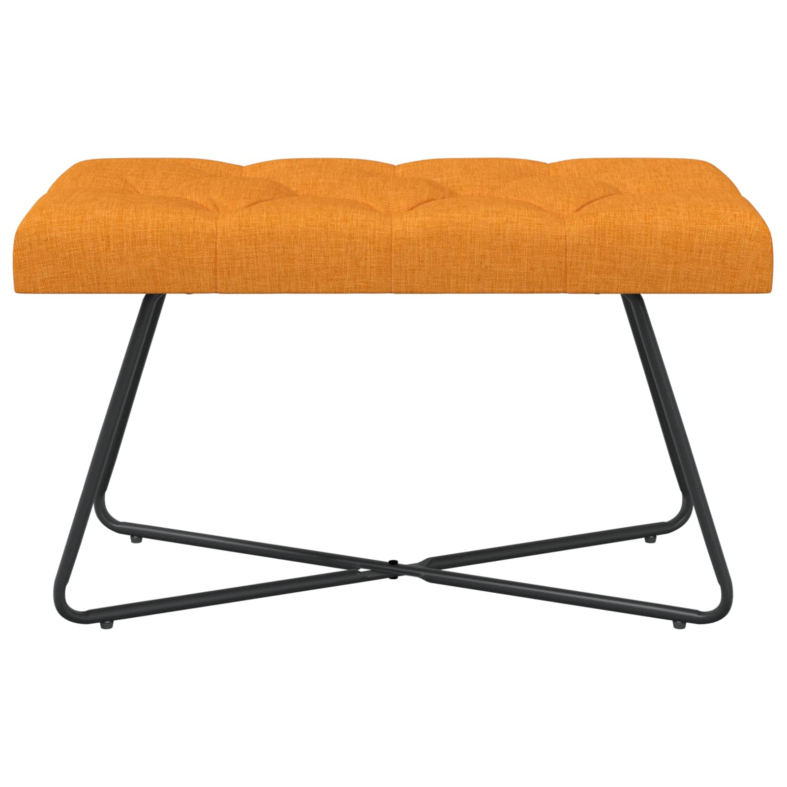 Klupa s gumbastim tkanjem Tamno žuta 80 x 40 x 46 cm Tkanina
