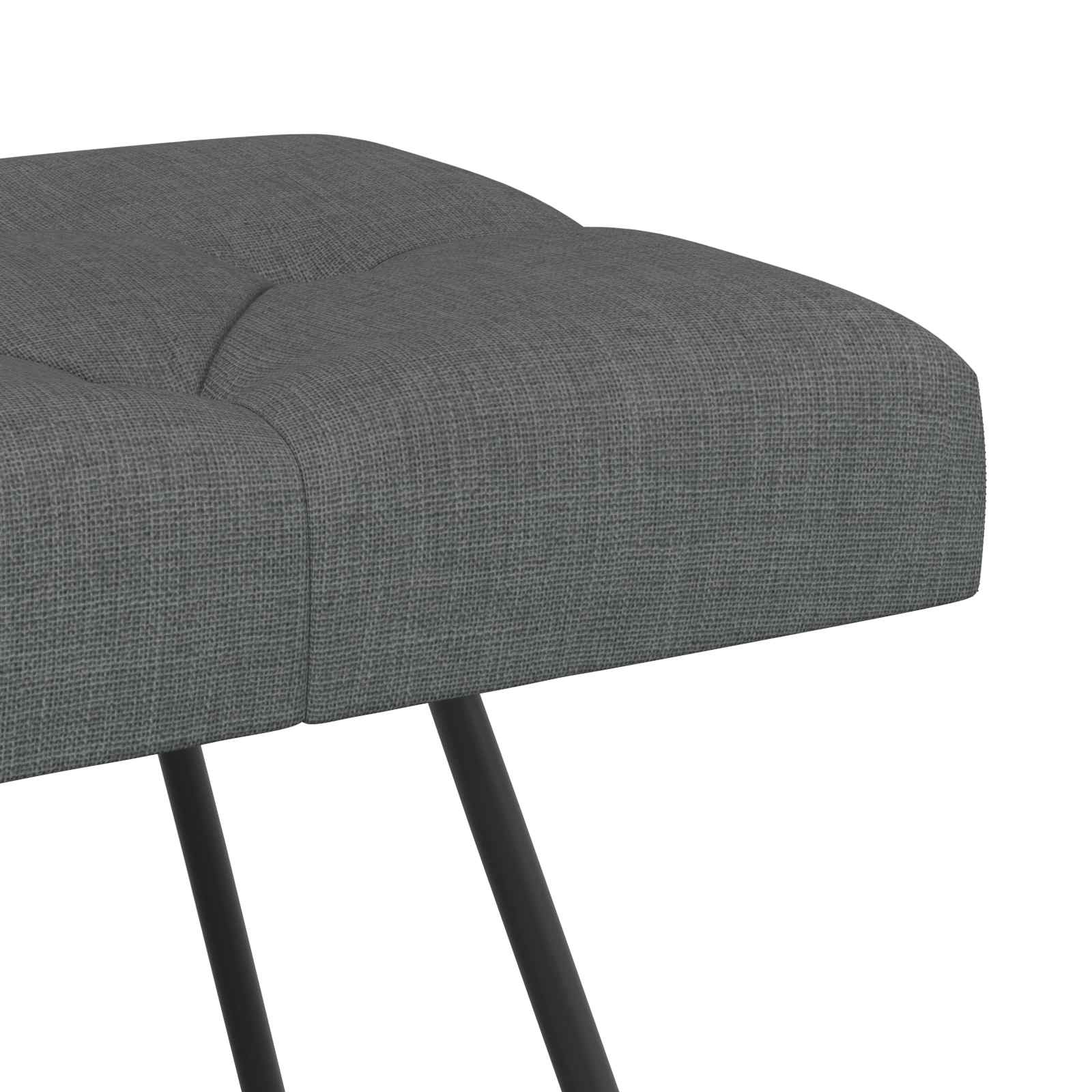 Klupa s gumbastim tkanjem Tamnosiva 110 x 40 x 46 cm Tkanina