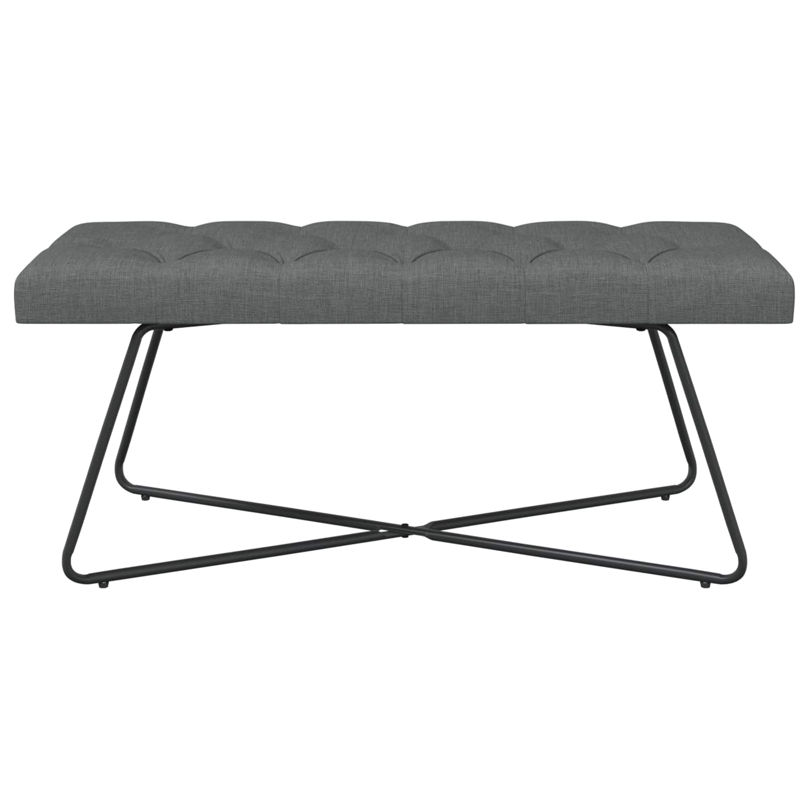 Klupa s gumbastim tkanjem Tamnosiva 110 x 40 x 46 cm Tkanina