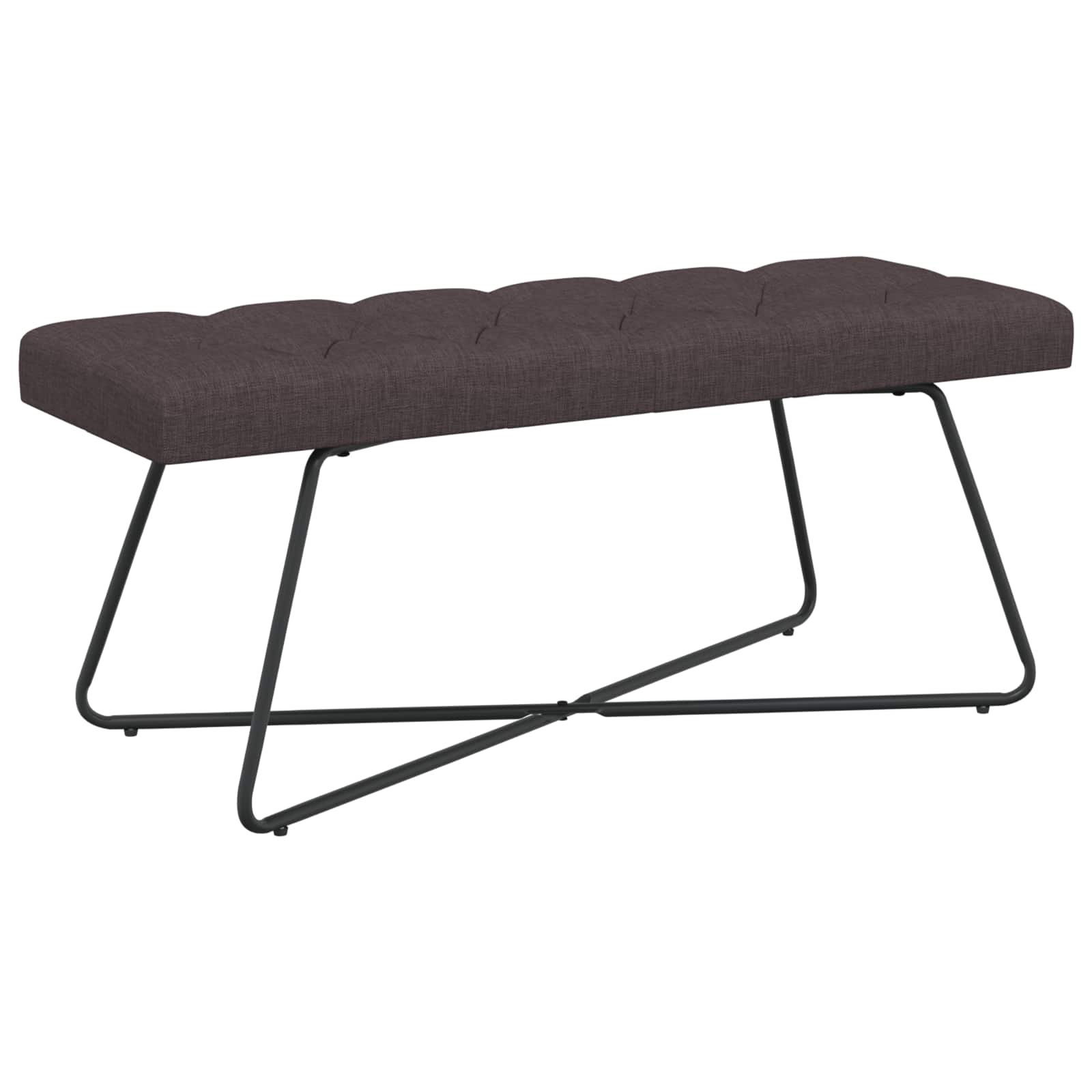 Klupa s gumbastim tkanjem Tamno smeđa 110 x 40 x 46 cm Tkanina