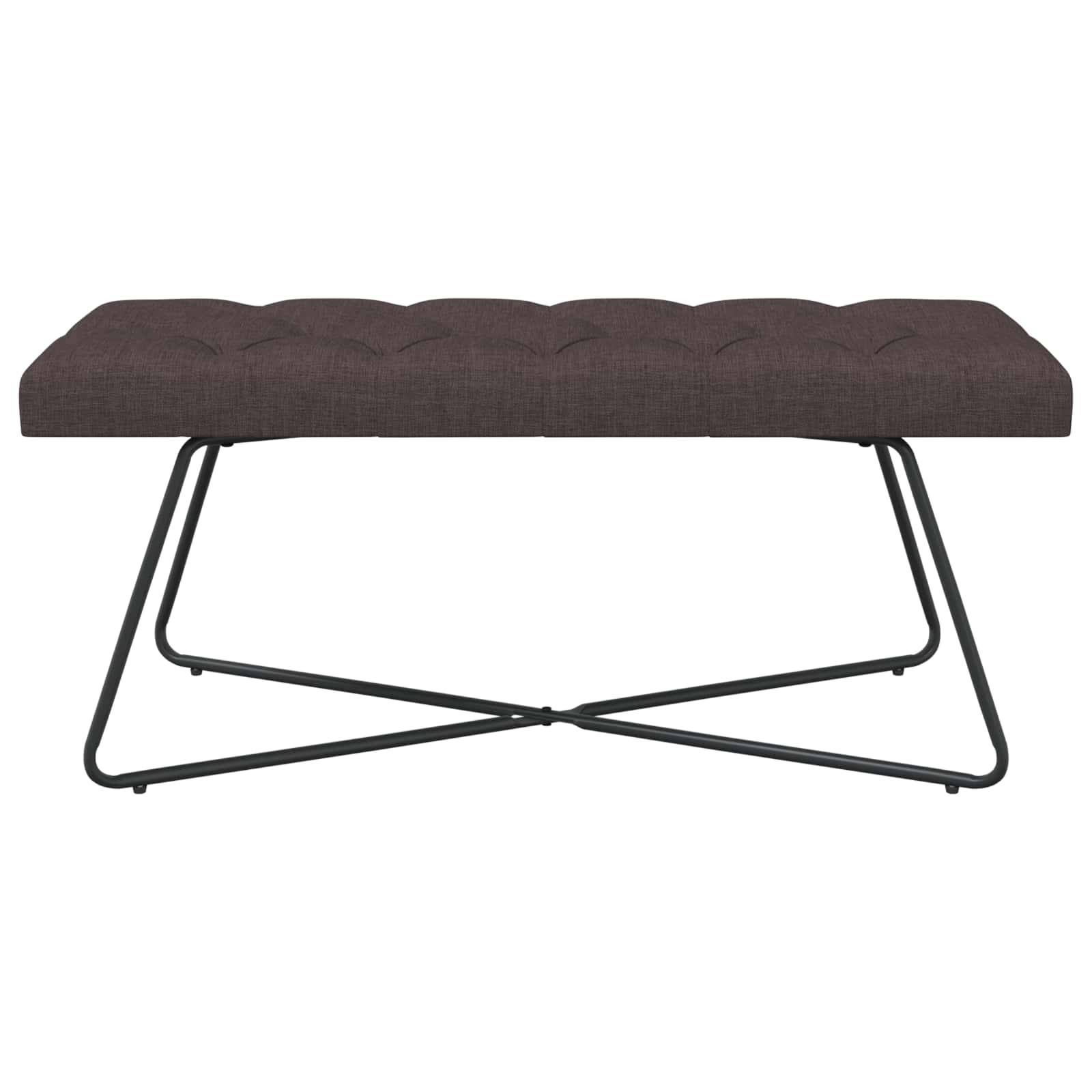 Klupa s gumbastim tkanjem Tamno smeđa 110 x 40 x 46 cm Tkanina