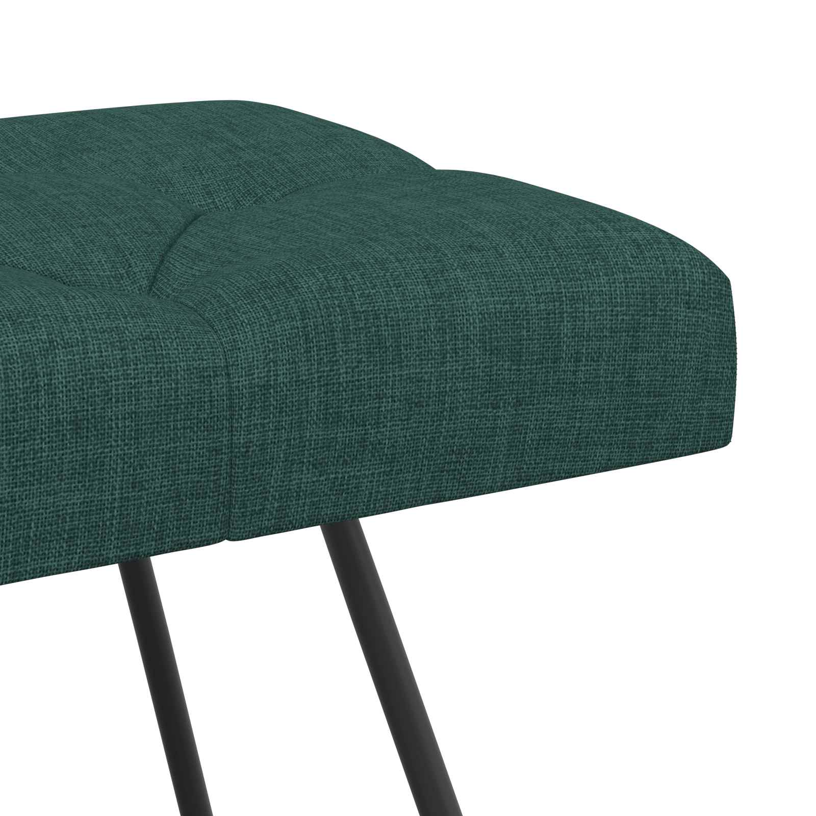 Klupa s gumbastim tkanjem Tamnozelena 110 x 40 x 46 cm Tkanina