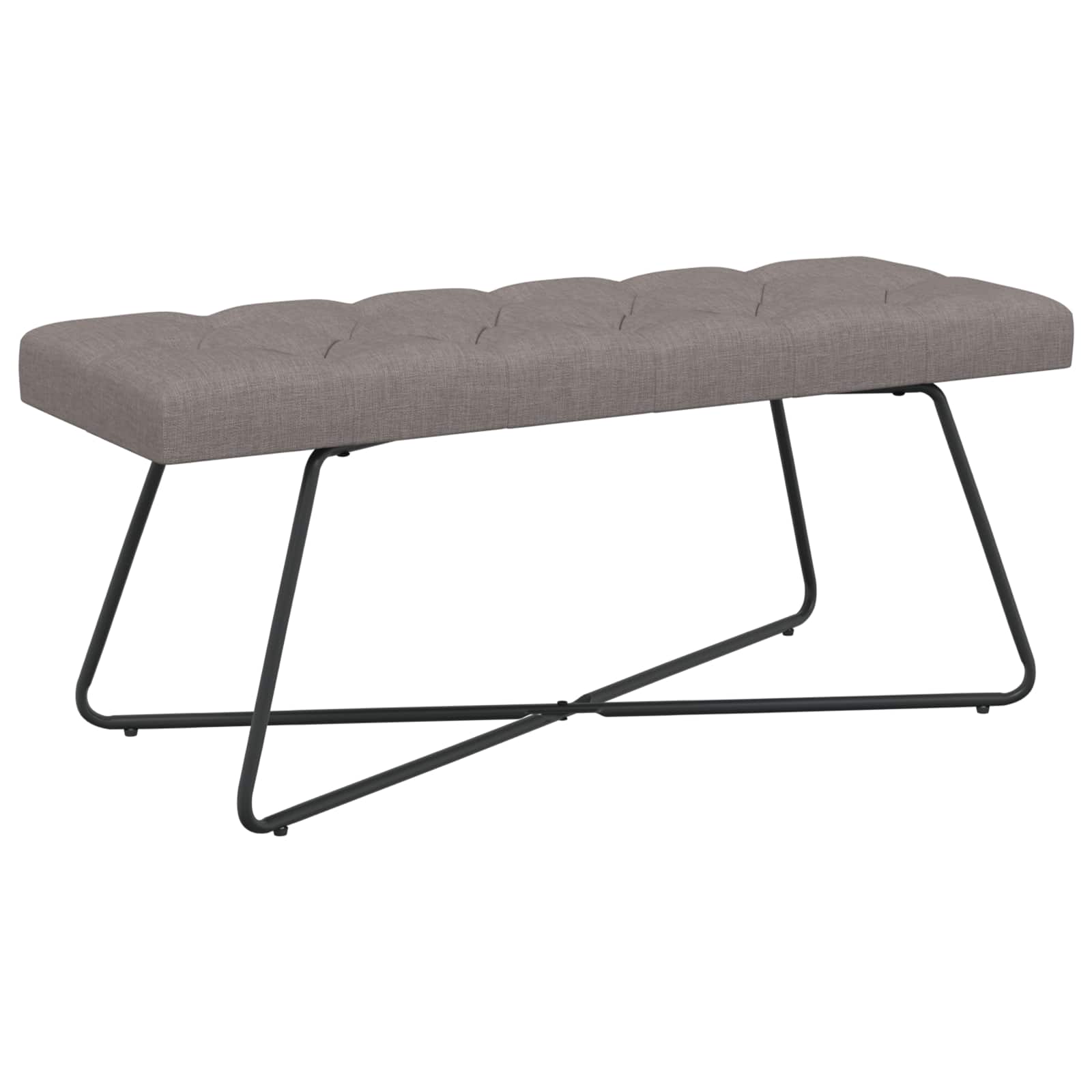 Klupa s gumbastim tkanjem Sivosmeđa 110 x 40 x 46 cm Tkanina