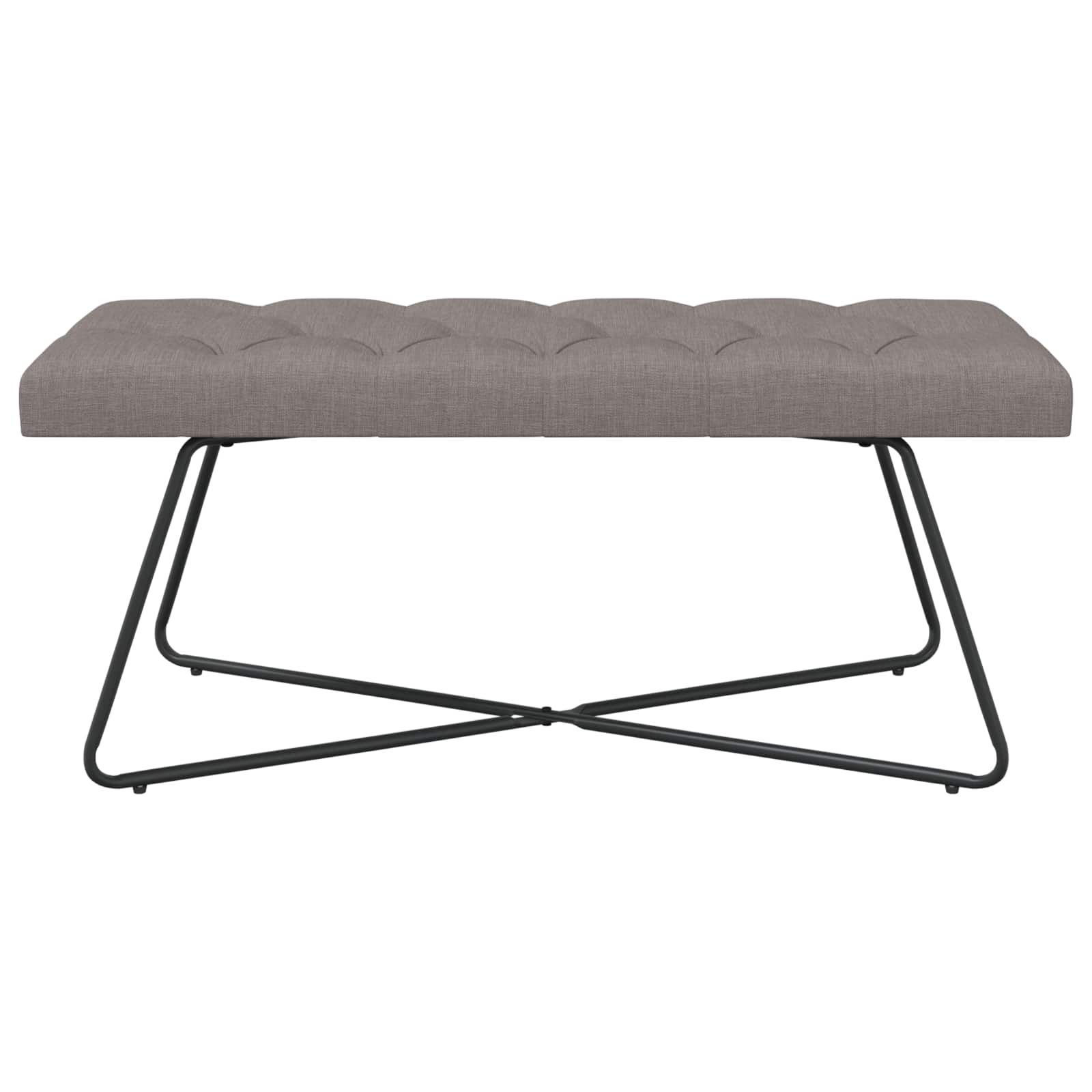 Klupa s gumbastim tkanjem Sivosmeđa 110 x 40 x 46 cm Tkanina
