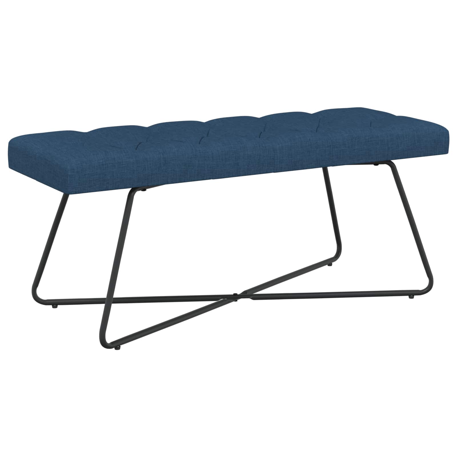 Klupa s gumbastim tkanjem Plava 110 x 40 x 46 cm Tkanina
