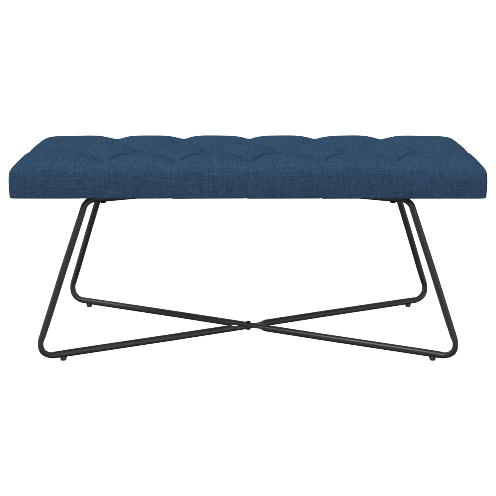 Klupa s gumbastim tkanjem Plava 110 x 40 x 46 cm Tkanina