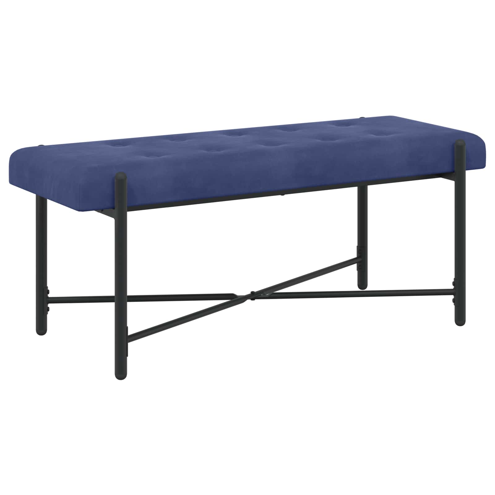 Klupa s gumbima i jastučićima Policijska plava 110 x 40 x 46 cm
