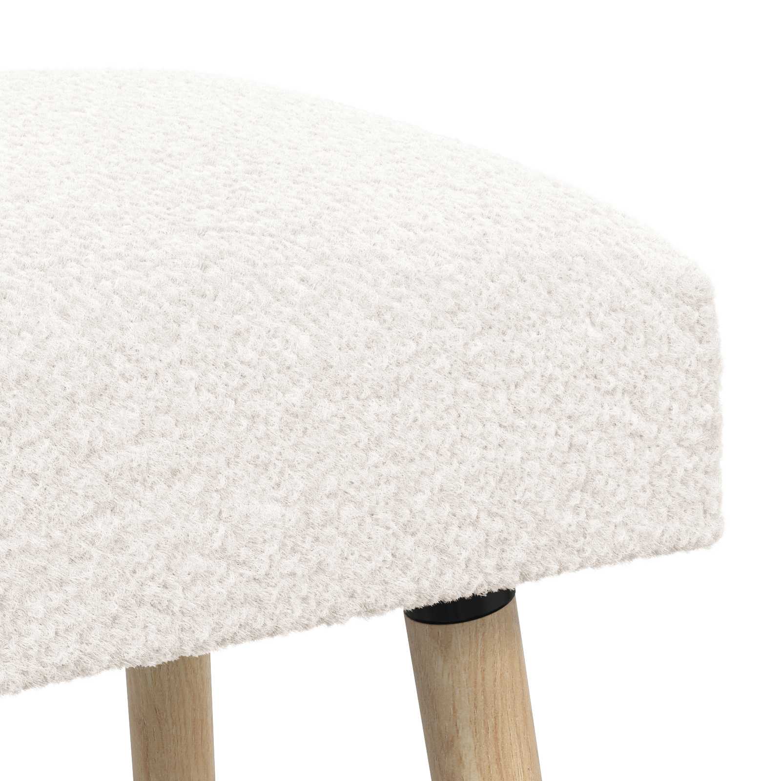 klupa Jednobojno Krem 60 x 40 x 45 cm Bouclé