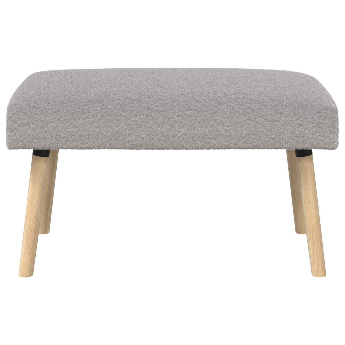 klupa Jednobojno Svjetlosiva Bouclé 80 x 40 x 46 cm