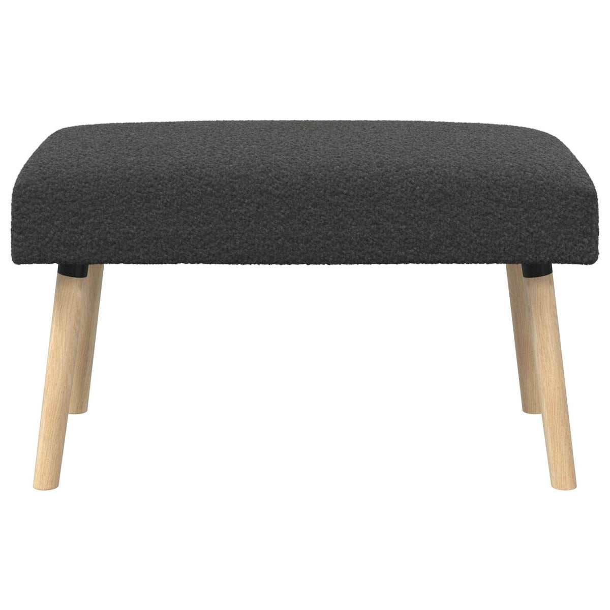 klupa Jednobojno Tamnosiva Bouclé 80 x 40 x 46 cm