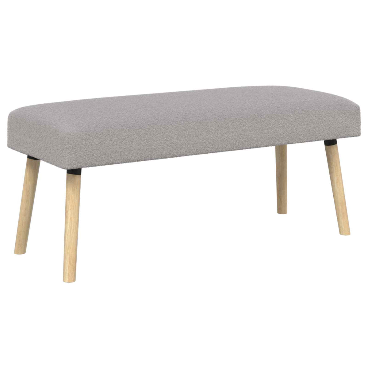 klupa Jednobojno Svjetlosiva Bouclé 110 x 40 x 46 cm