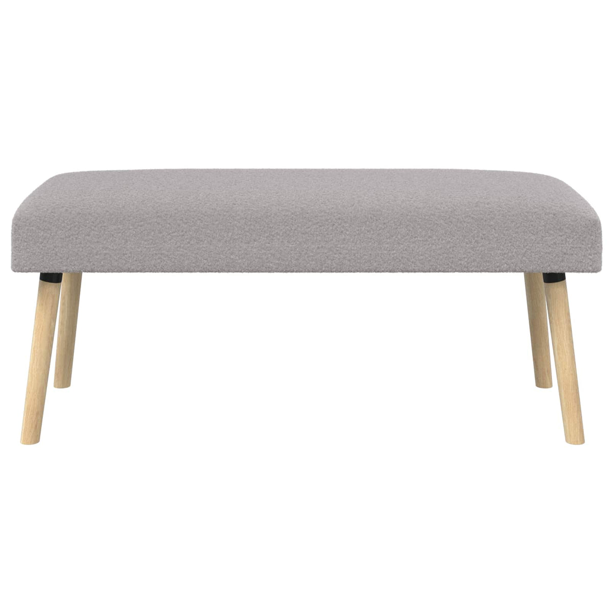 klupa Jednobojno Svjetlosiva Bouclé 110 x 40 x 46 cm