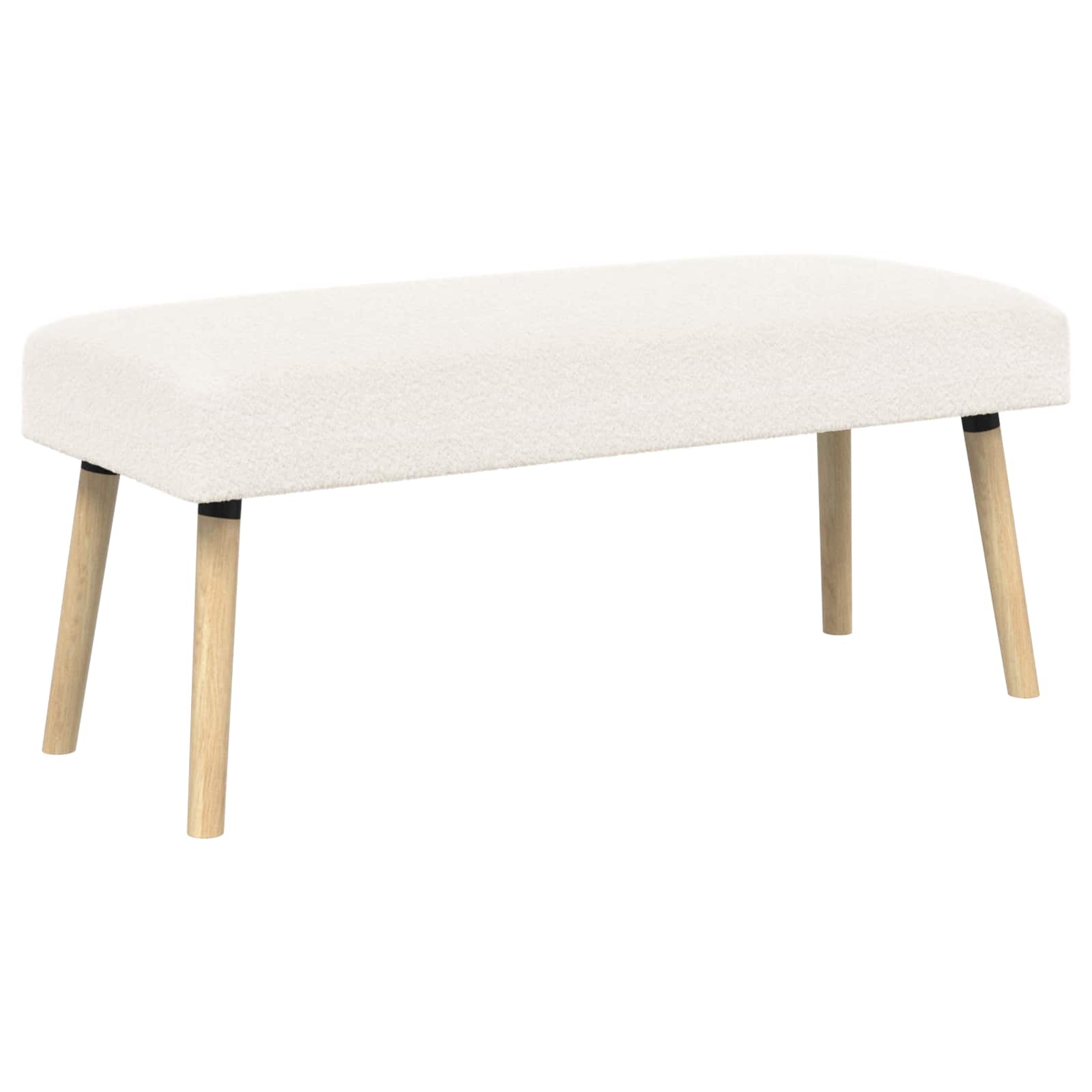 klupa Jednobojno Krem 110 x 40 x 46 cm Bouclé