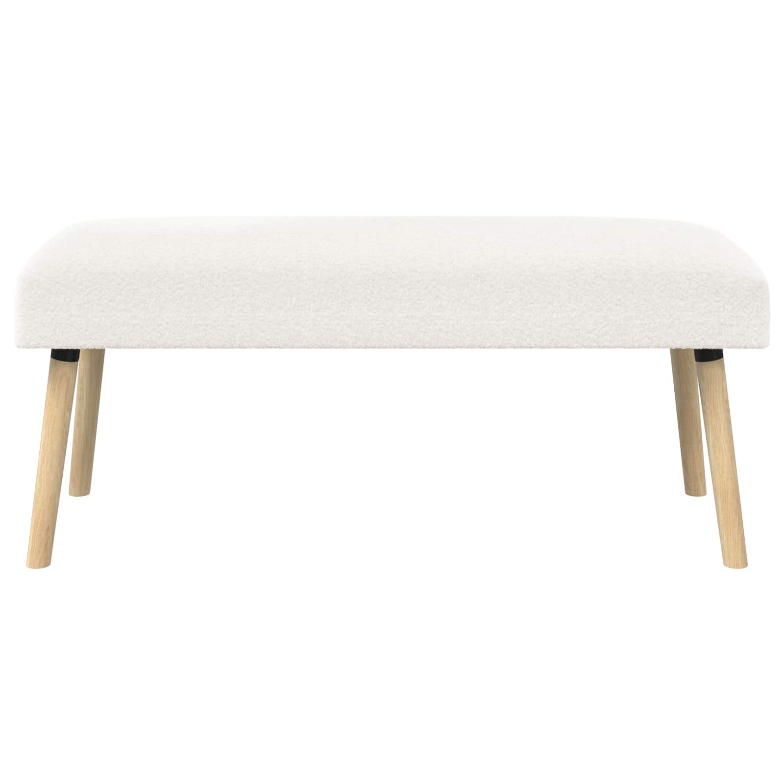 klupa Jednobojno Krem 110 x 40 x 46 cm Bouclé