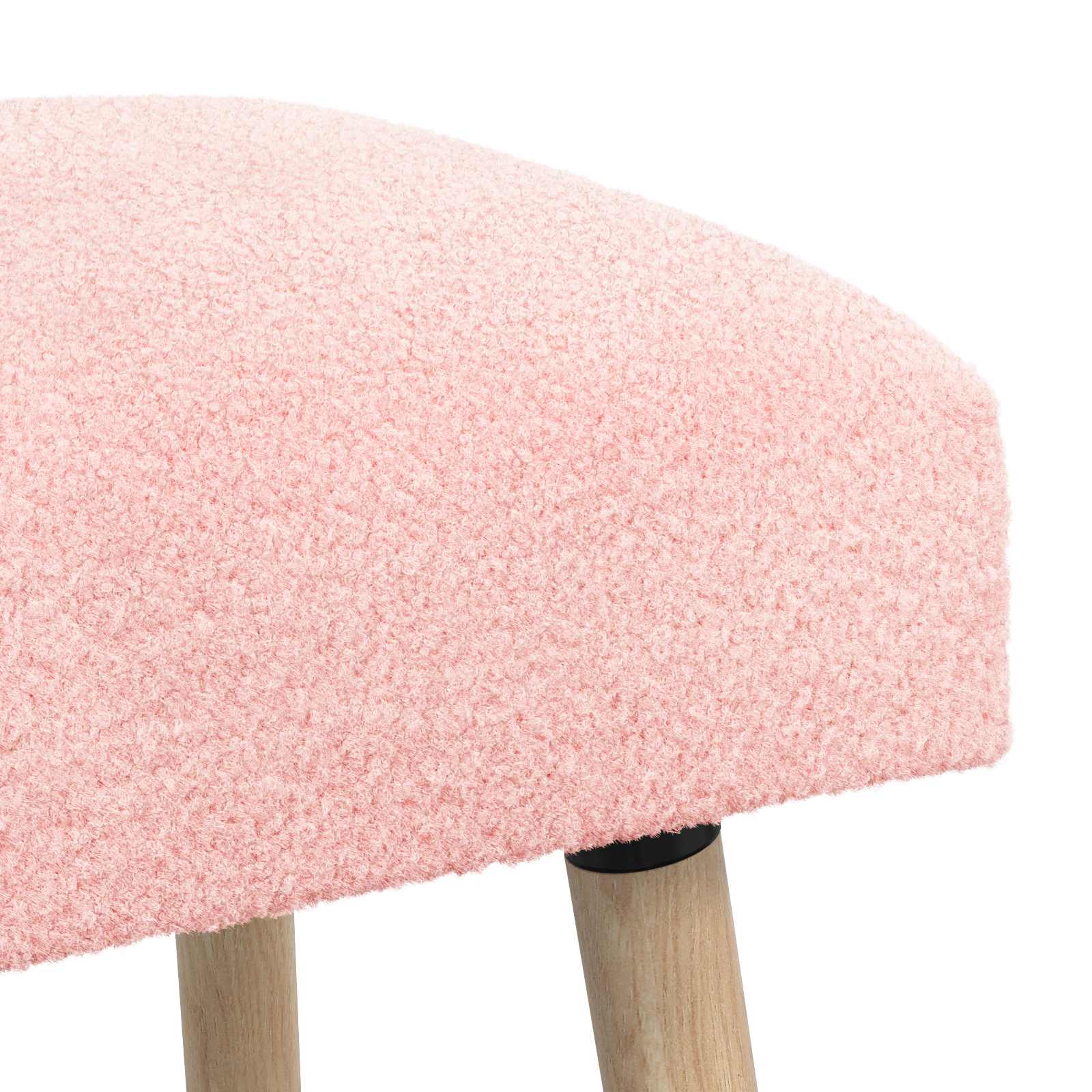 klupa Jednobojno Ružičasta 110 x 40 x 46 cm Bouclé