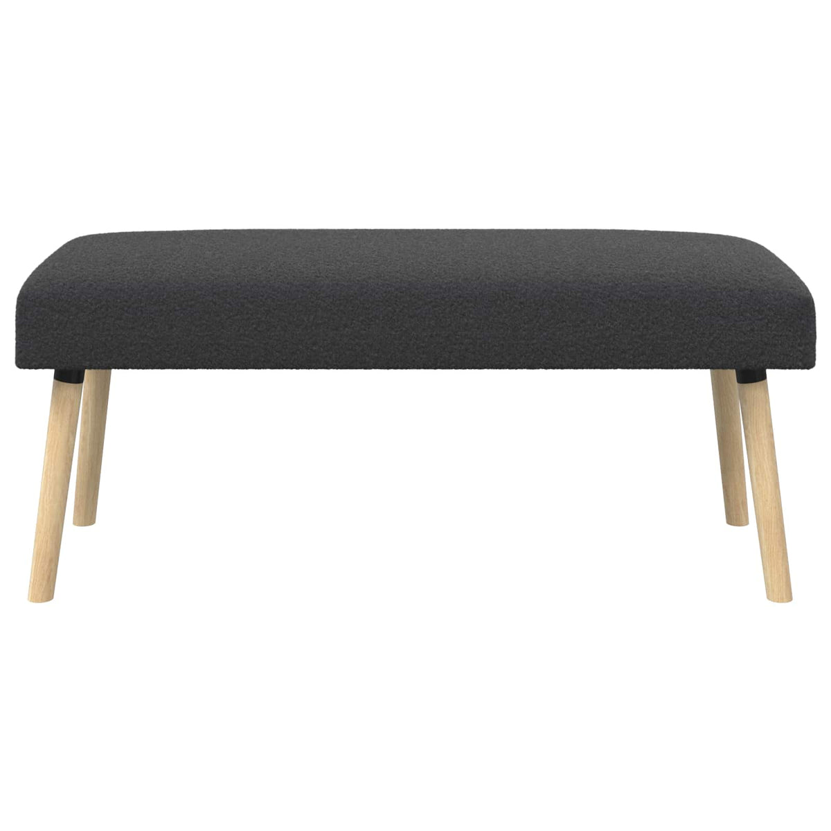 klupa Jednobojno Tamnosiva Bouclé 110 x 40 x 46 cm