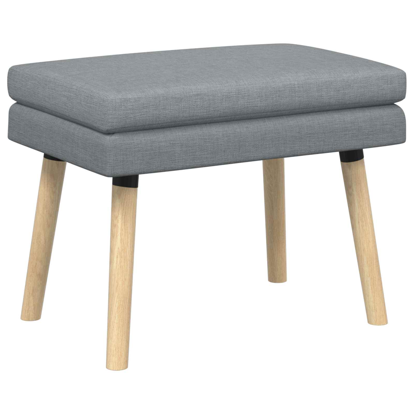 Klupa s dvostrukim slojem Svjetlosiva 60 x 40 x 46 cm Tkanina