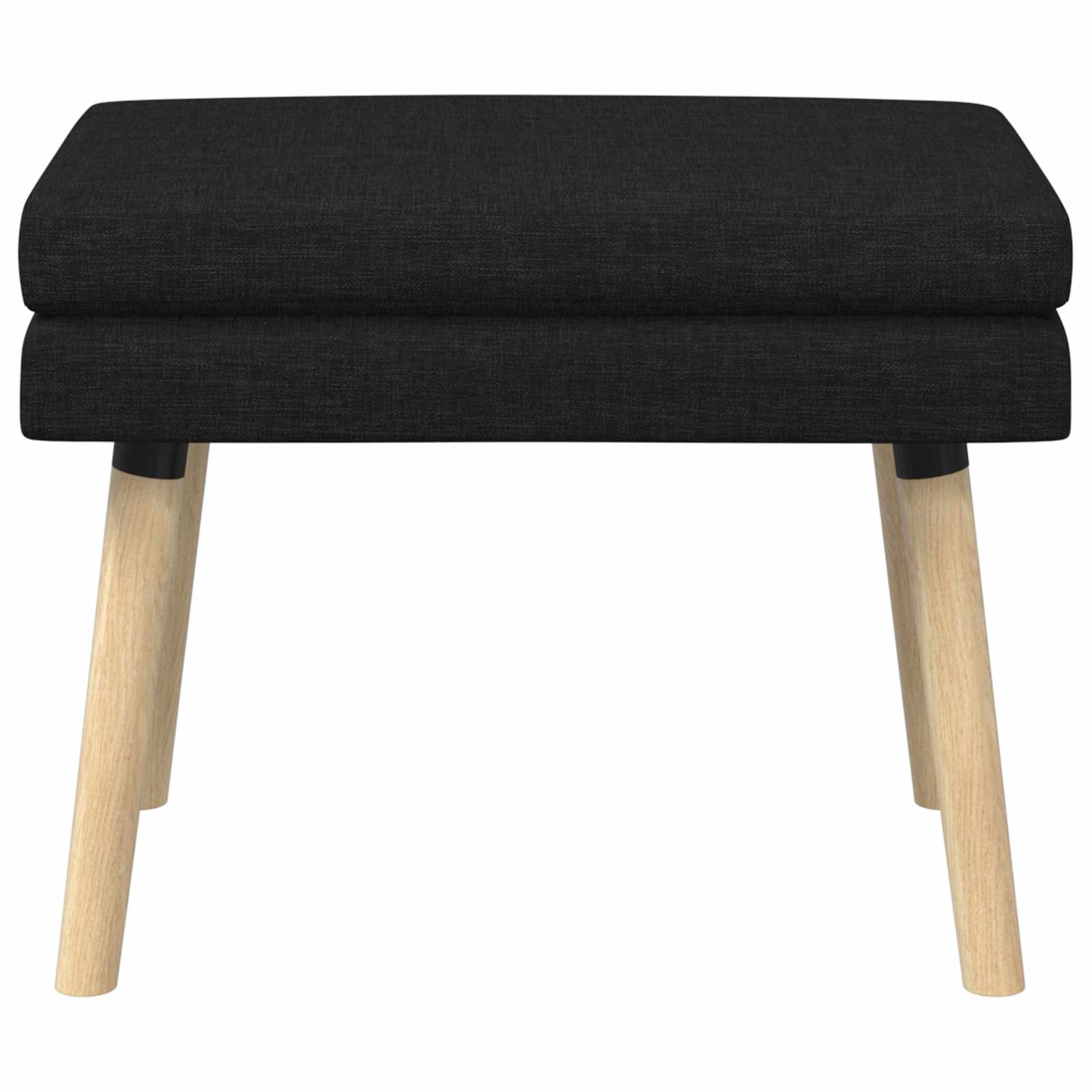 Klupa s dvostrukim slojem Crna 60 x 40 x 46 cm Tkanina