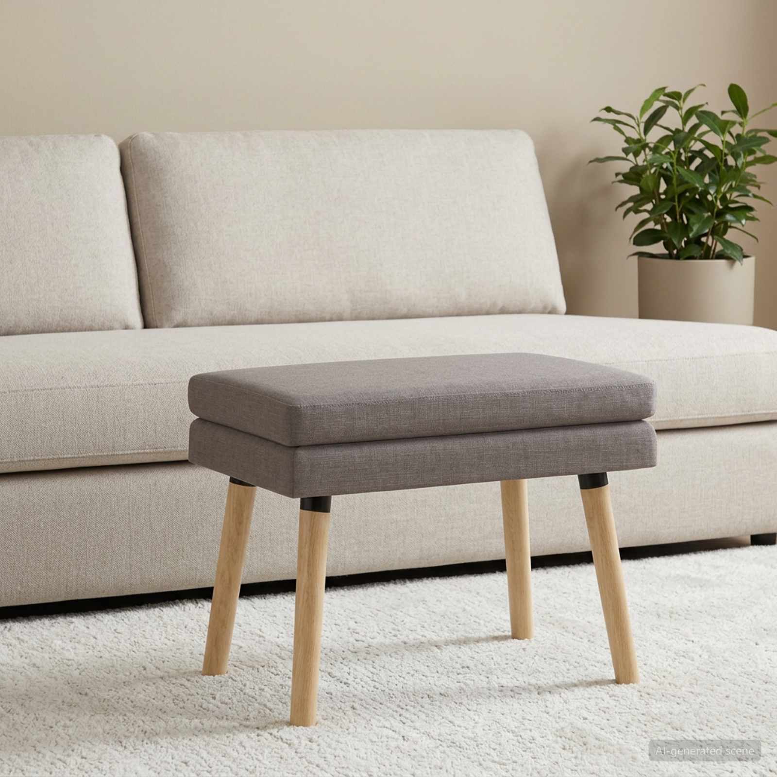 Klupa s dvostrukim slojem Sivosmeđa 60 x 40 x 46 cm Tkanina
