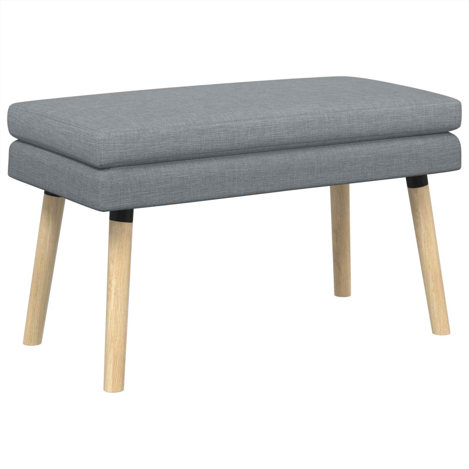 Klupa s dvostrukim slojem Svjetlosiva 80 x 40 x 47 cm Tkanina