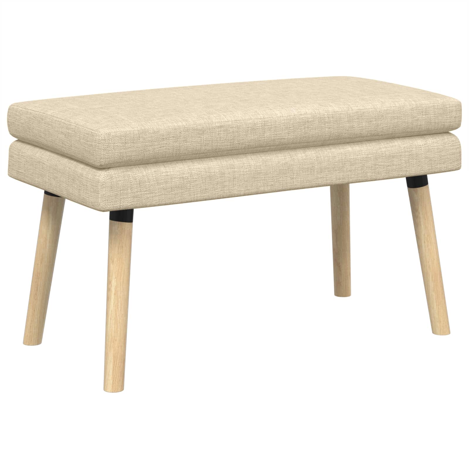 Klupa s dvostrukim slojem Krem 80 x 40 x 47 cm Tkanina