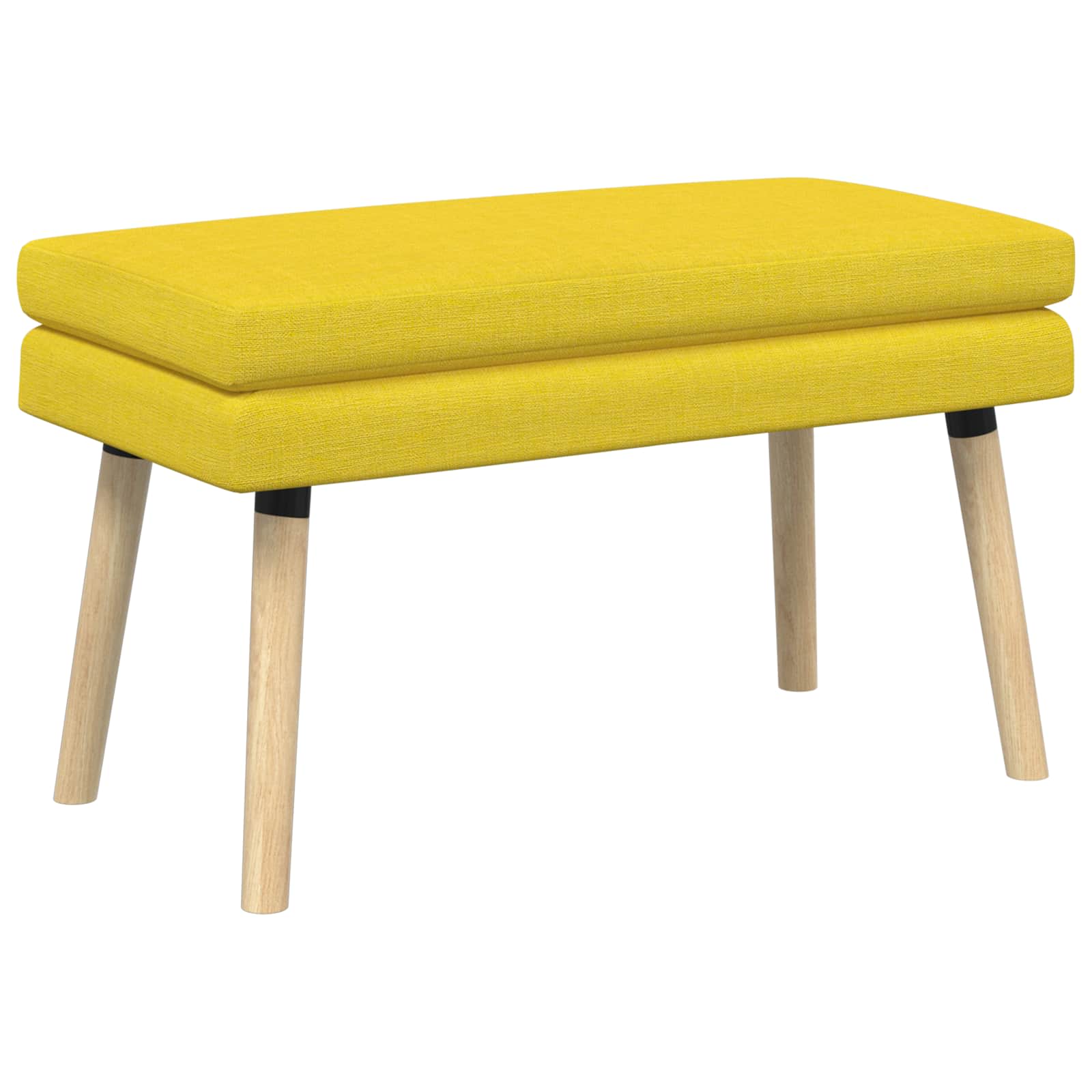 Klupa s dvostrukim slojem Svijetlo žuta 80 x 40 x 47 cm Tkanina