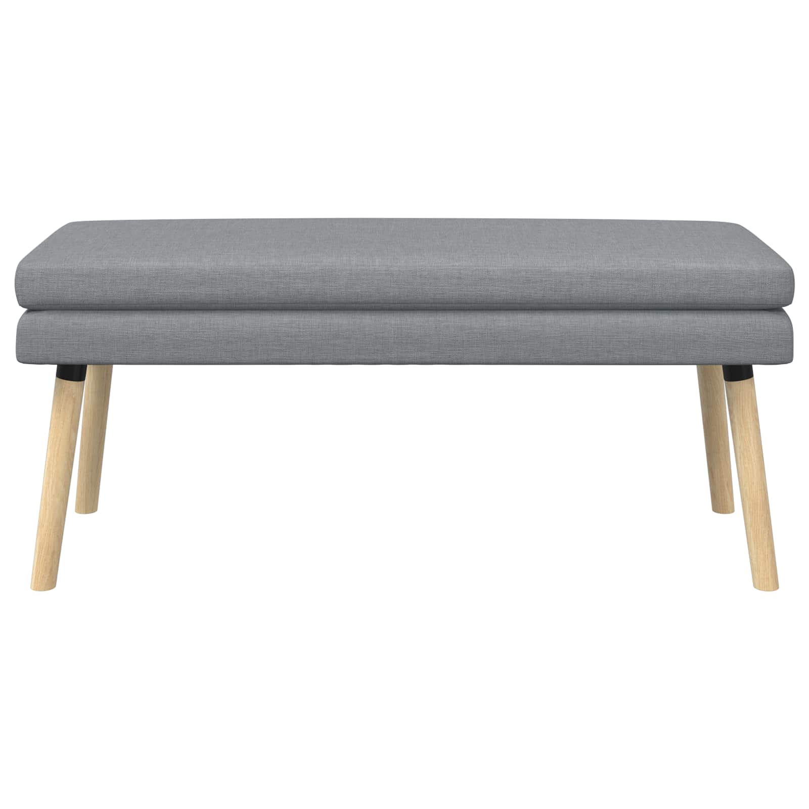 Klupa s dvostrukim slojem Svjetlosiva 110 x 40 x 47 cm Tkanina