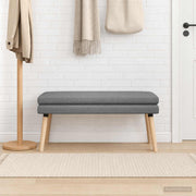 Klupa s dvostrukim slojem Tamnosiva 110 x 40 x 47 cm Tkanina