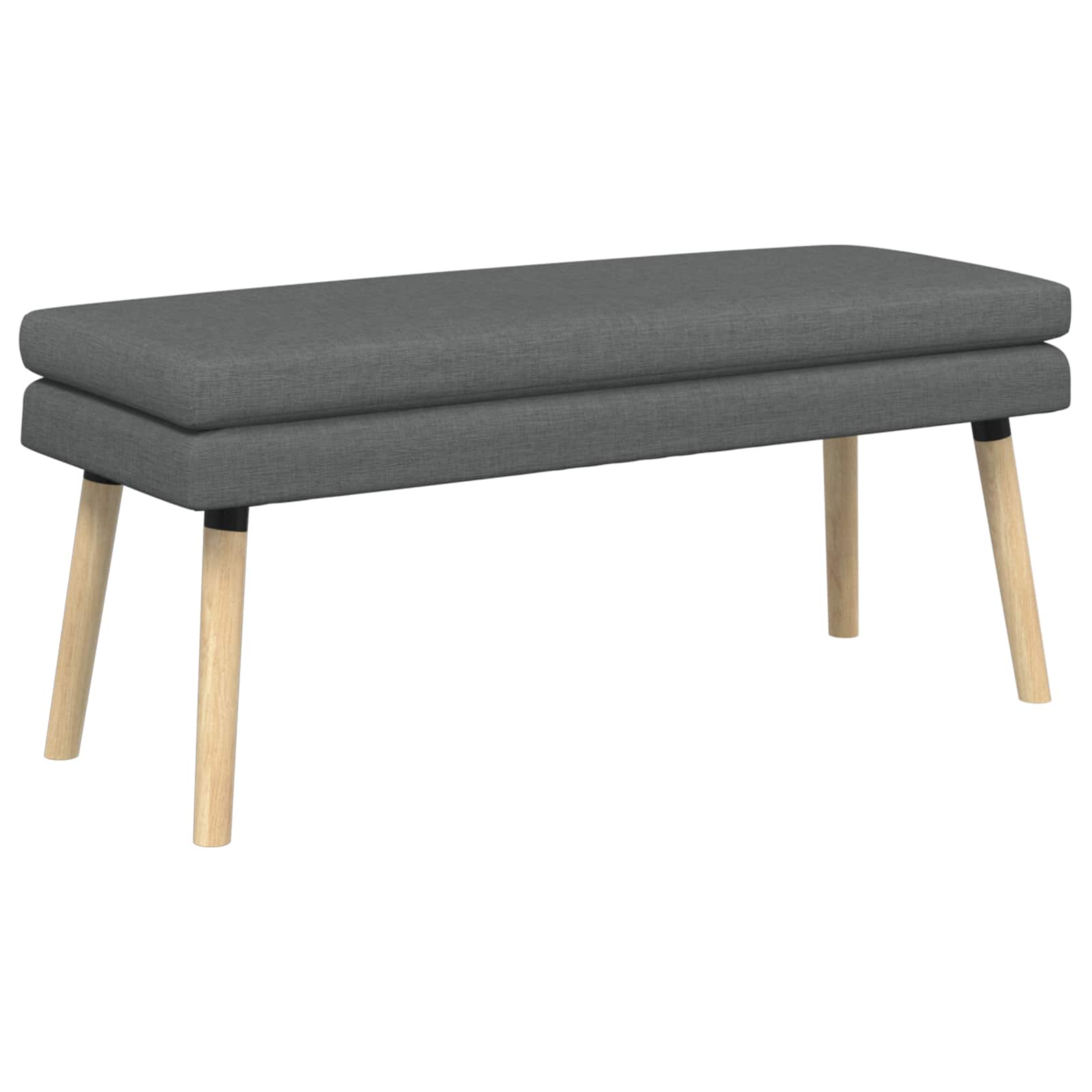Klupa s dvostrukim slojem Tamnosiva 110 x 40 x 47 cm Tkanina