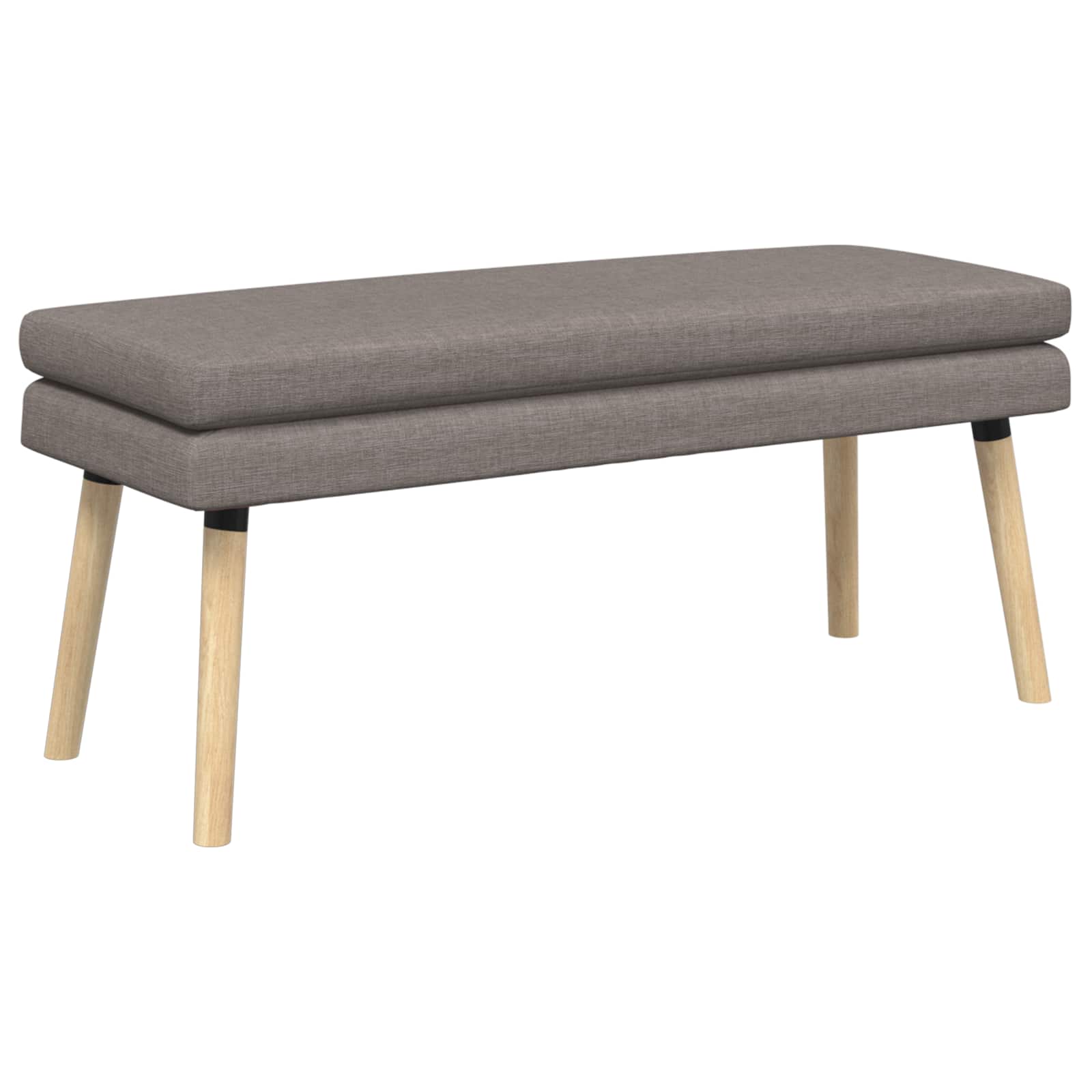 Klupa s dvostrukim slojem Sivosmeđa 110 x 40 x 47 cm Tkanina