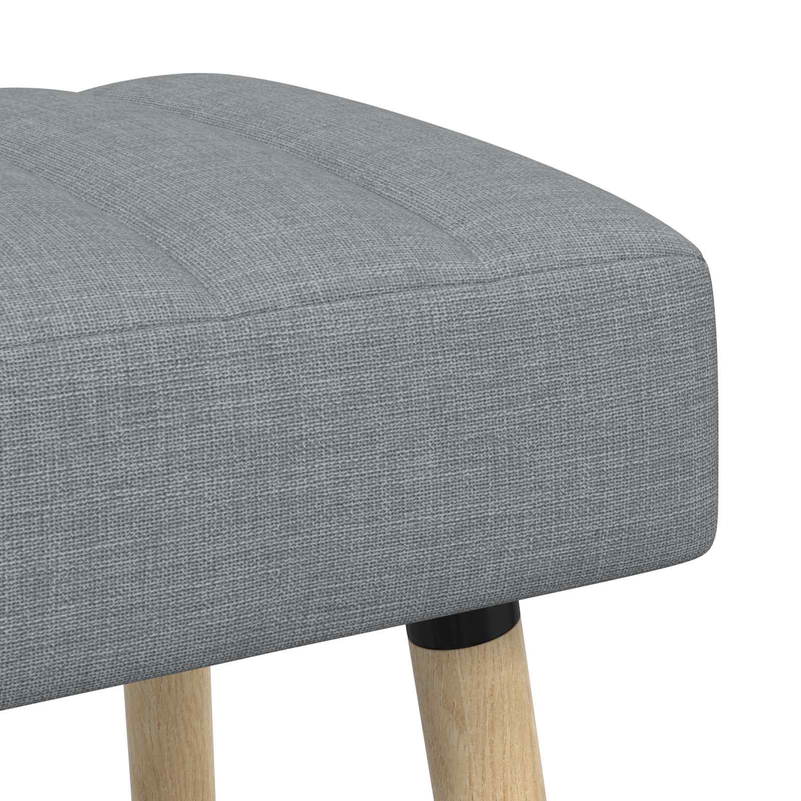 Klupa s utorima Svjetlosiva 60 x 40 x 45 cm Tkanina