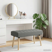 Klupa s utorima Tamnosiva 80 x 40 x 46 cm Tkanina