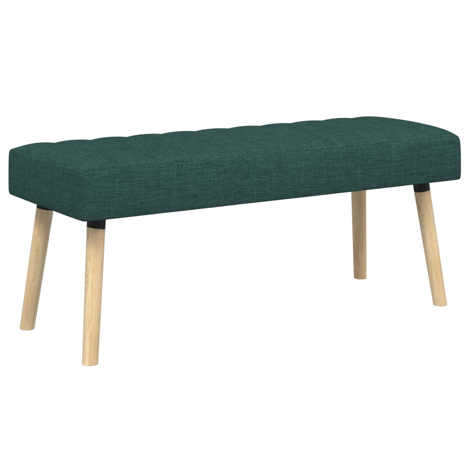 Klupa s utorima Tamnozelena 110 x 40 x 46 cm Tkanina