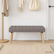 Klupa s utorima Sivosmeđa 110 x 40 x 46 cm Tkanina