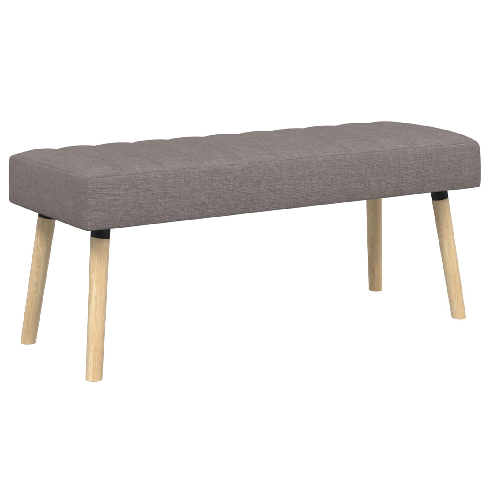 Klupa s utorima Sivosmeđa 110 x 40 x 46 cm Tkanina