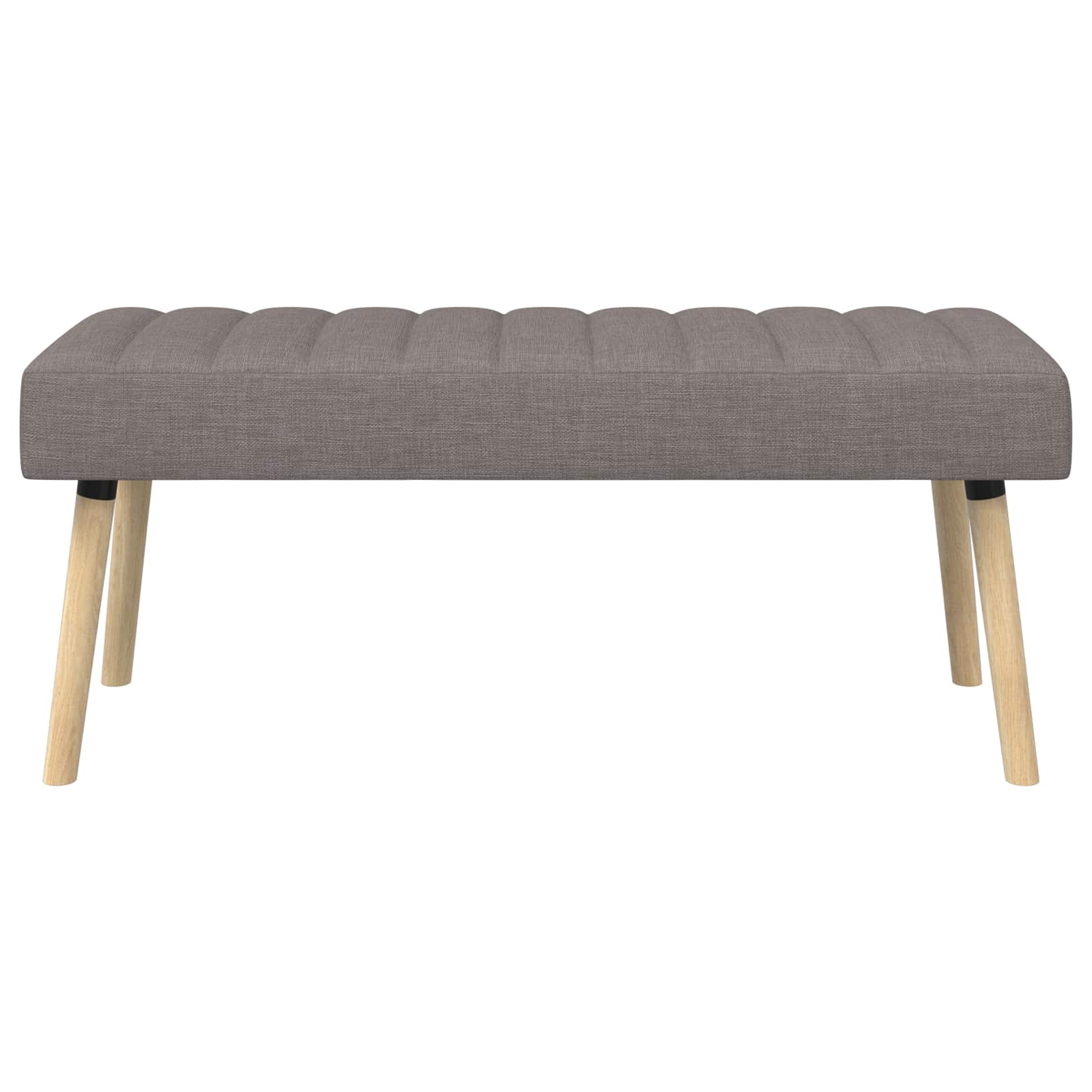 Klupa s utorima Sivosmeđa 110 x 40 x 46 cm Tkanina