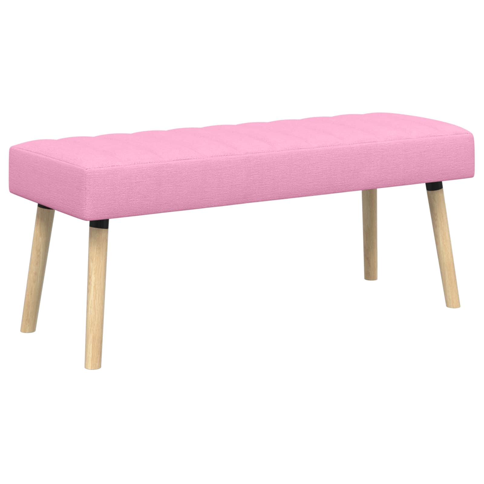 Klupa s utorima Ružičasta 110 x 40 x 46 cm Tkanina