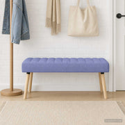 Klupa s utorima Traper plava 110 x 40 x 46 cm Tkanina