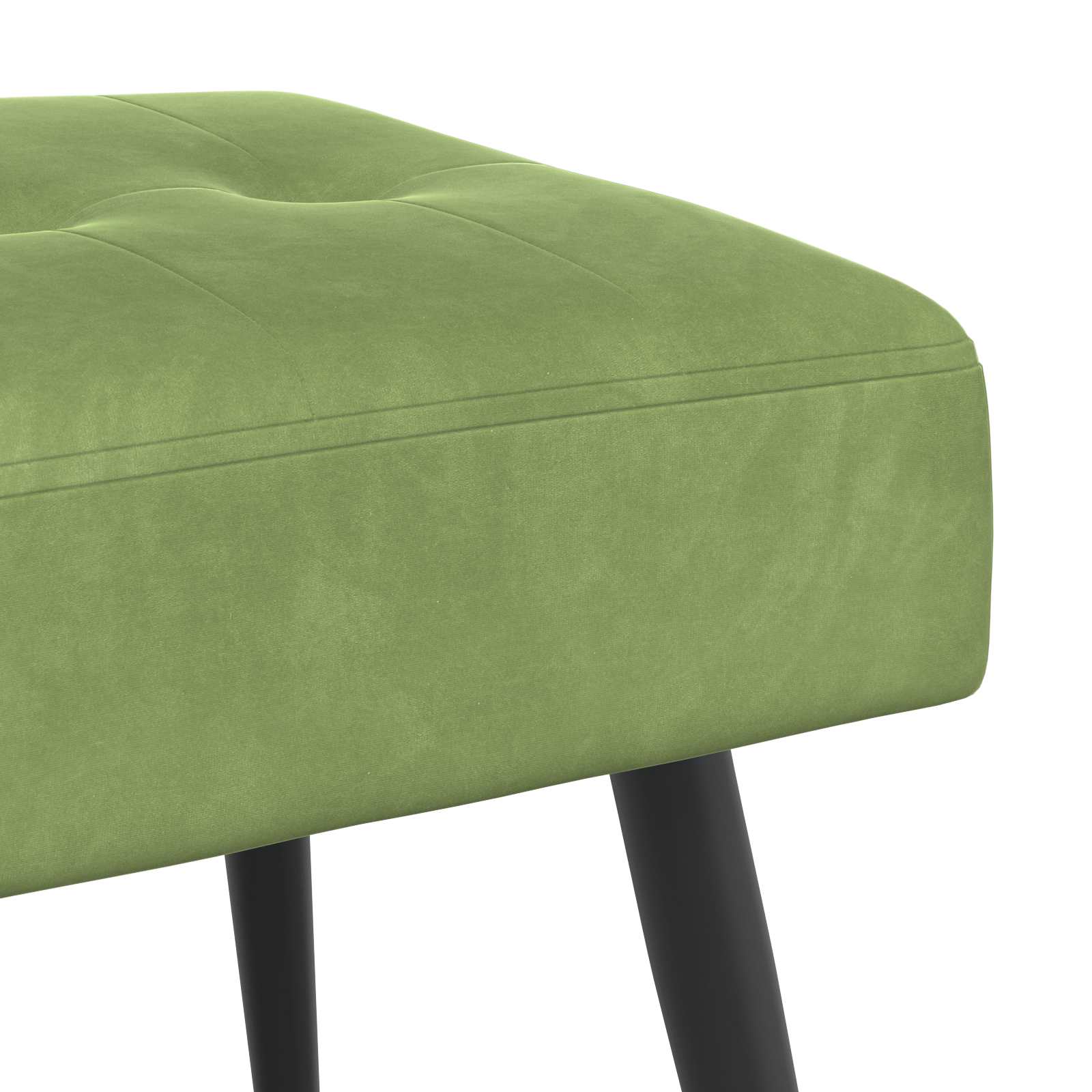 Klupa s gumbastim tkanjem Svijetlo zelena 60 x 40 x 45 cm